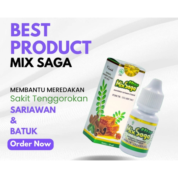 

MixSaga Sariawan & Batuk Original 10 ml Green Zone Herbal Mix Saga