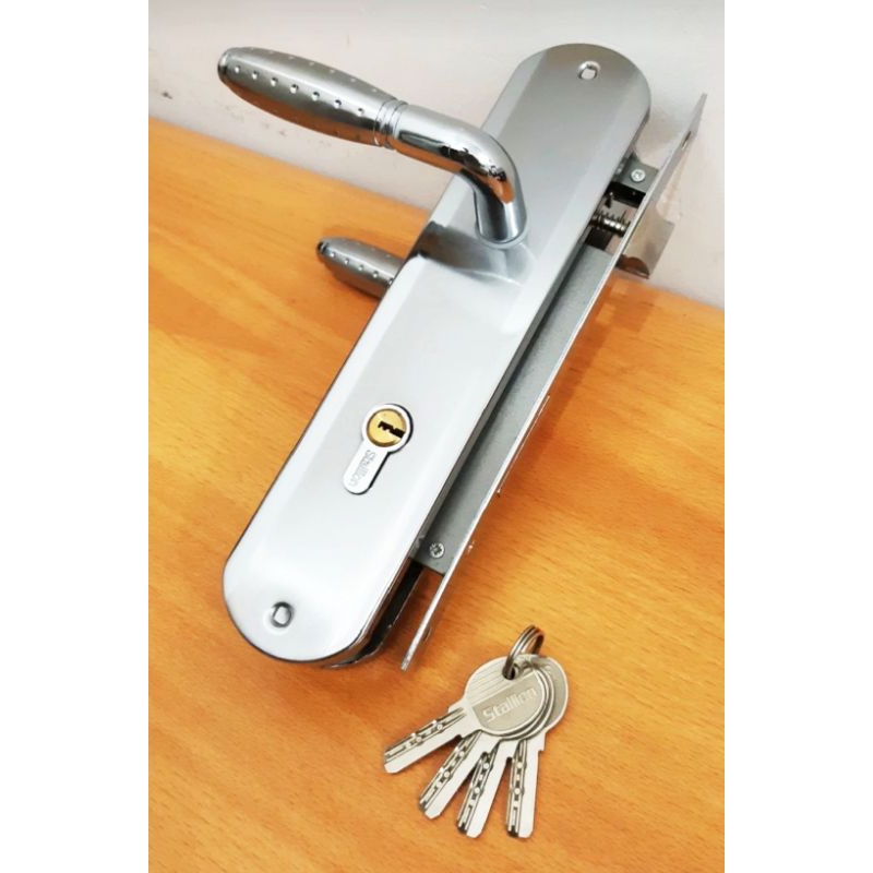 handle kunci rumah/kamar, handle pintu minimalis, silver edition