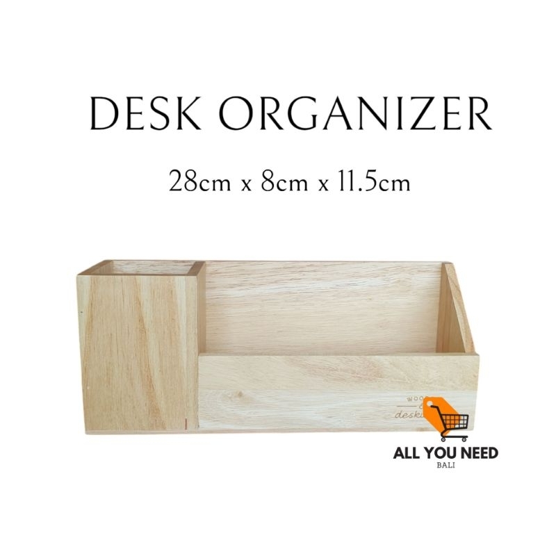 Wooden Desk Organizer / Rak Pensil rak meja cosmetic Organizer rak pulpen rak kosmetik rak alat tuli