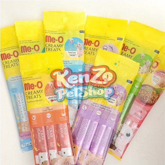 MeO Creamy Treats Snack Camilan Kucing Adult Kitten All Varian