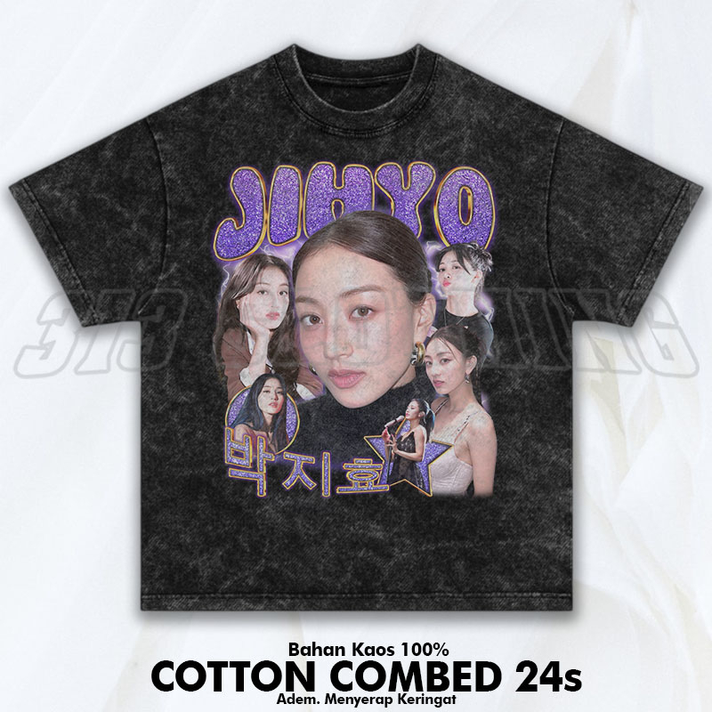 T-Shirt Kaos Jihyo Twice Washed Vintage / Baju Jihyo Twice Bootleg Washed