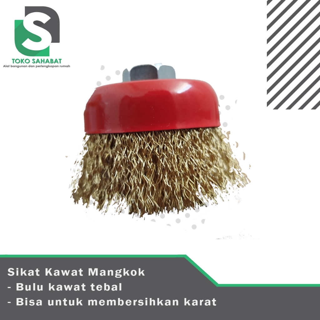 Sikat kawat / Sikat mangkok baja / Sikat baja bulat / Sikat Grinda 3 inch