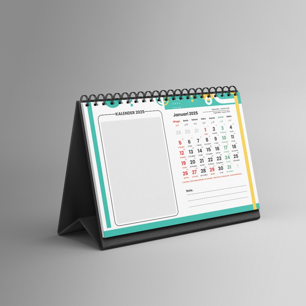 

Kalender Meja Premium A5 - Full custom -13 Lembar - Full Spiral