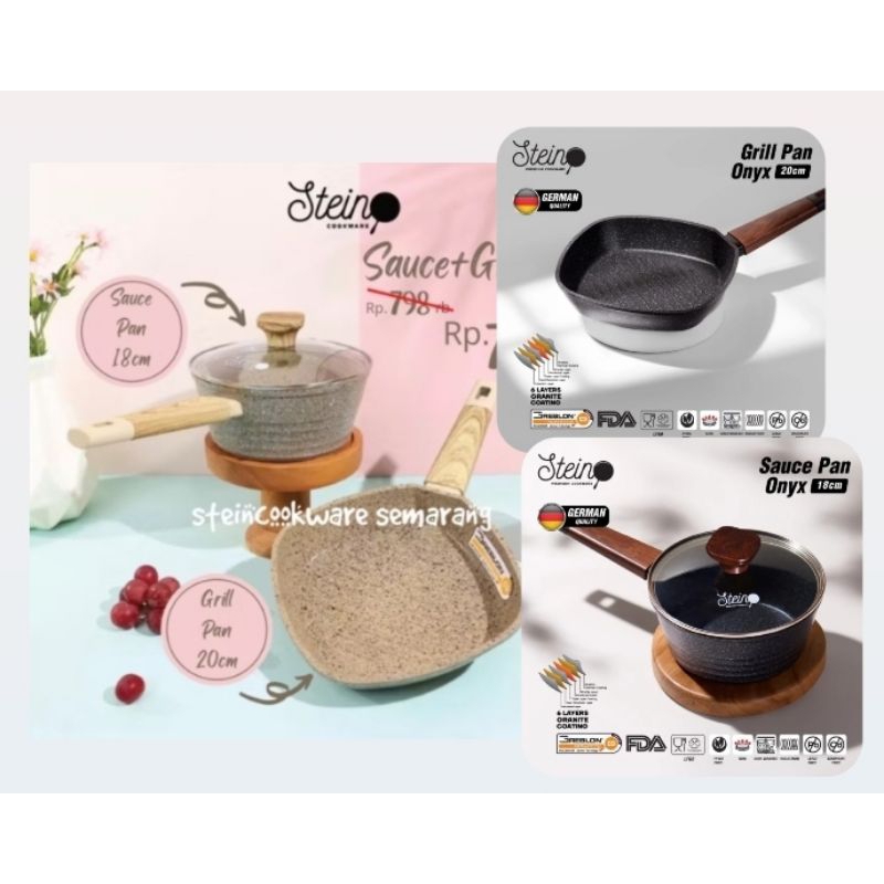 Stein Cookware Sauce Pan + Grill Pan Set