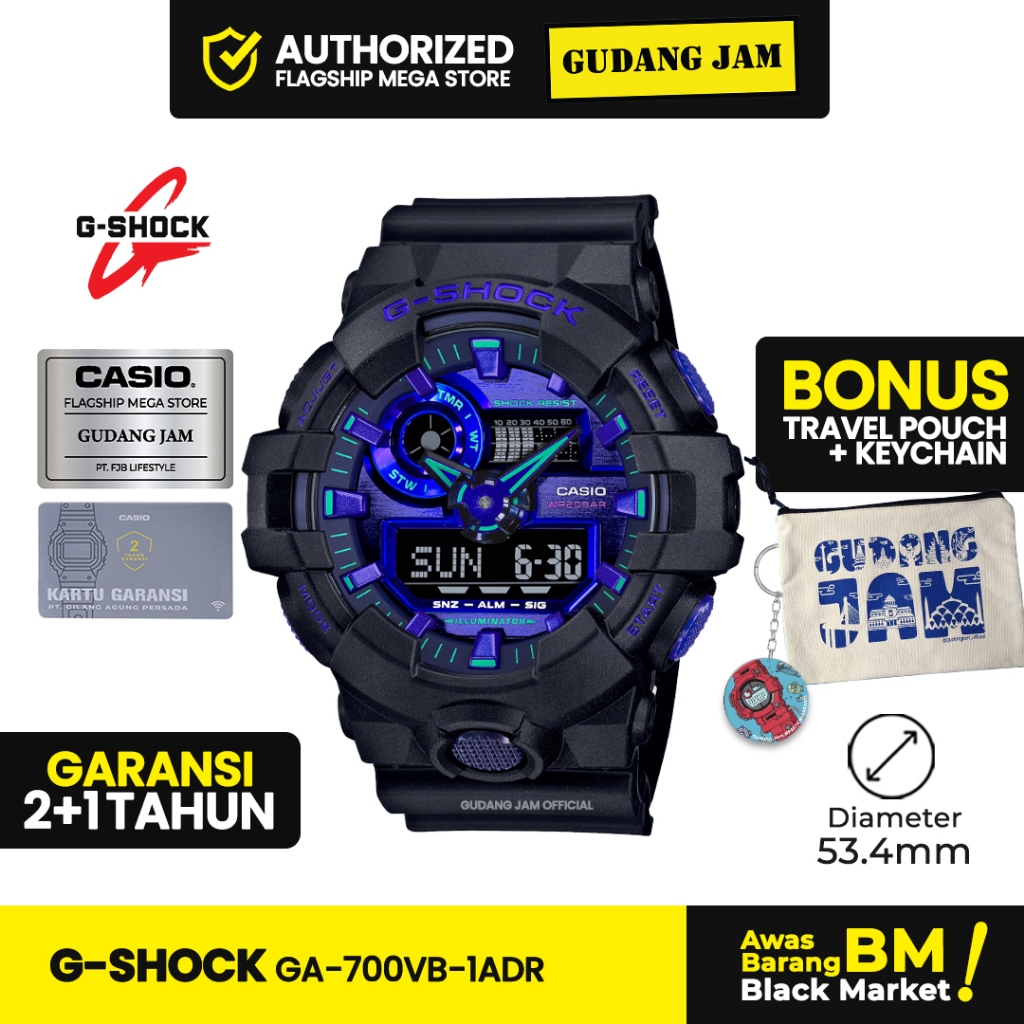 Jam Tangan G-Shock GA-700VB-1ADR GA-700VB GA-700 GA700VB GA 700VB