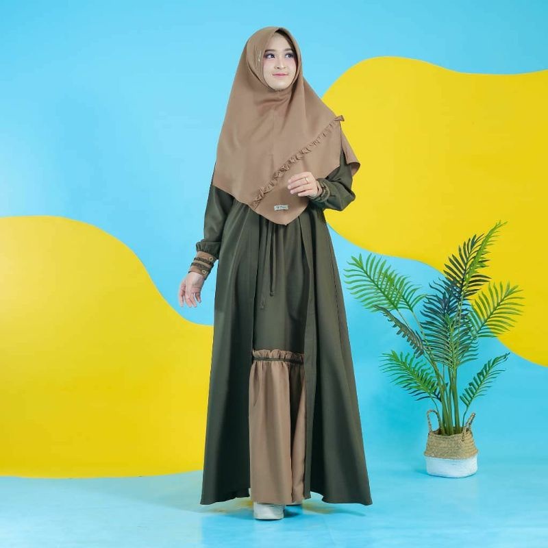 Terbaru Gamis Muslimah Fauz aynur dress Princes Crepe Premium