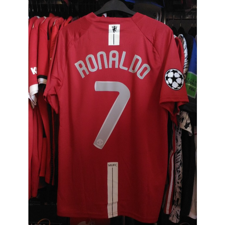 Jersey Bola Retro GO MU 2007 2008 Home Final Moscow RONALDO 7