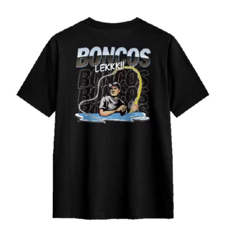 Kaos T-shirt BONCOS LEKKK-DTF PUTIH/kaos Kata kata lucu/kaos hitam/kaos reguler/kaos pria/cod