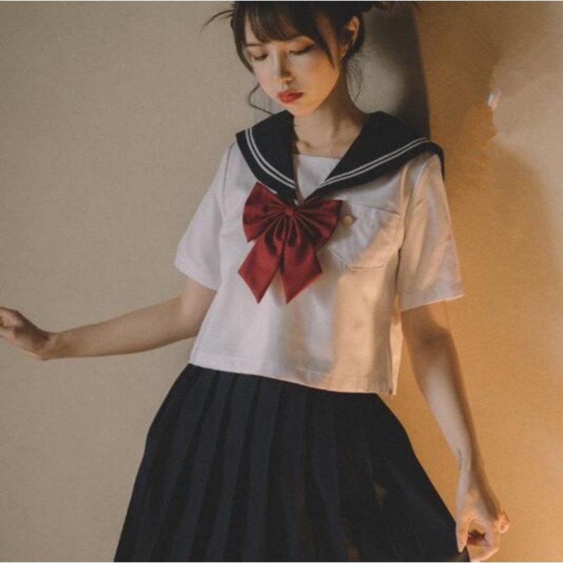 Atasan Sailor,seifuku sailor,seifuku cosplay,atasan seifuku seragam sekolah jepang