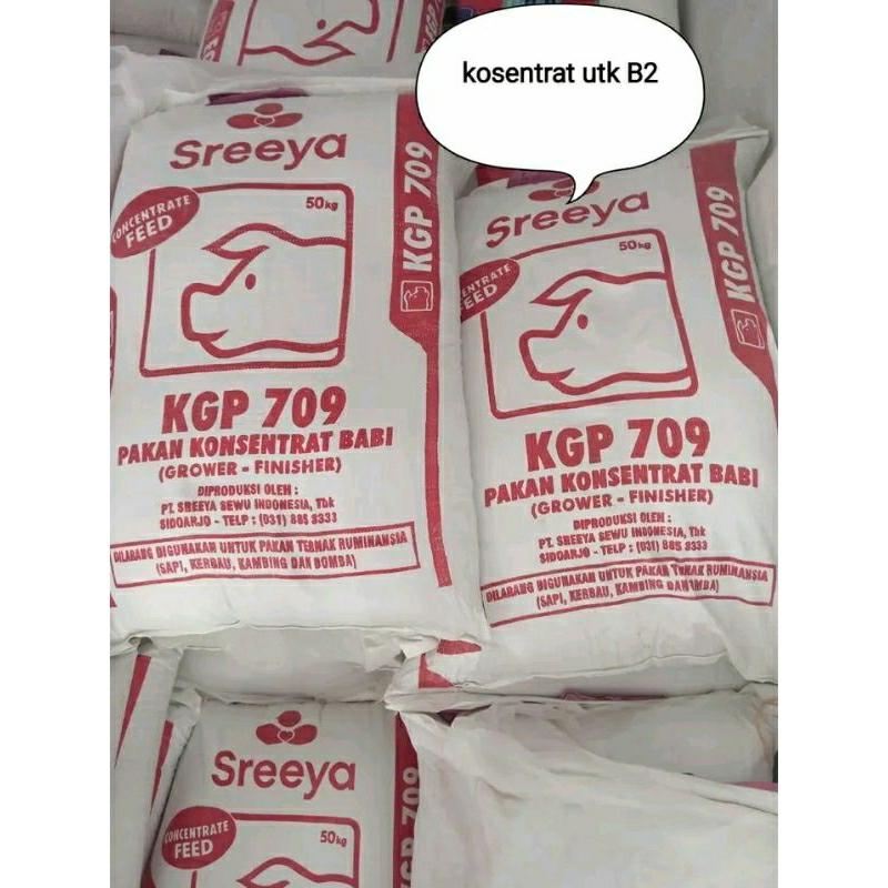 KGP 709 KONSENTRAT BABI HALUS GROWER FINISHER CAMPURAN PAKAN HEWAN TERNAK 500 GRAM