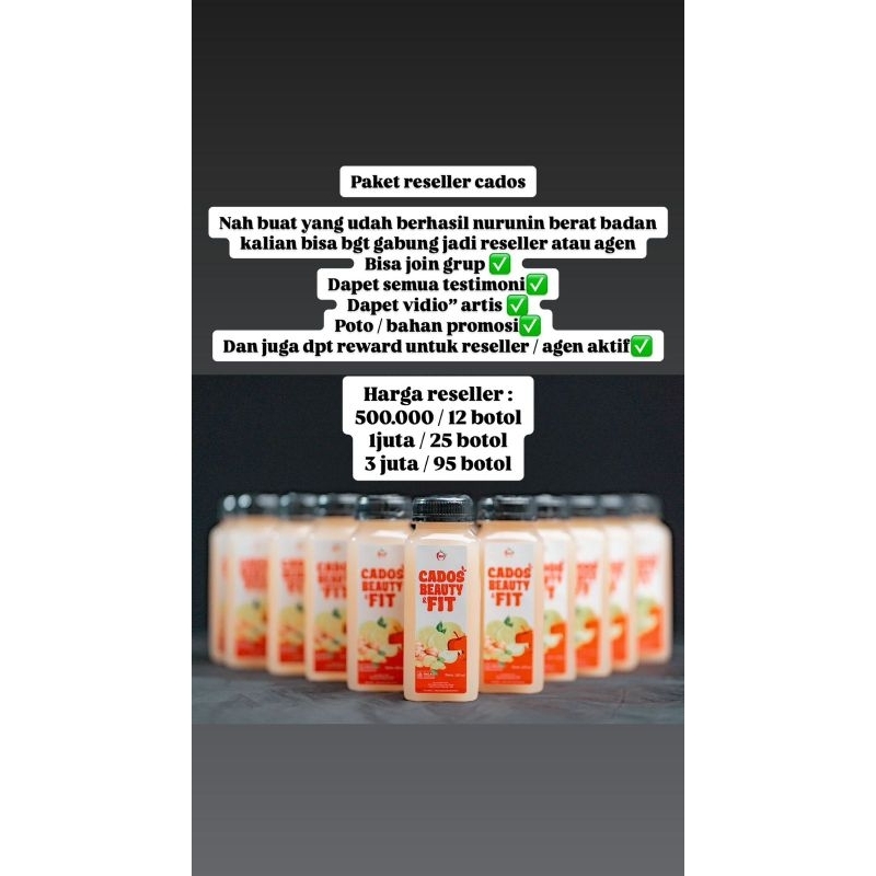 

Paket resseler 12 botol jamu herbal cados harga 500 rb
