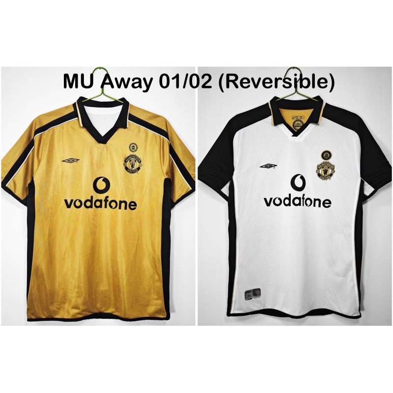 Jersey bola grade AAA retro Manchester united mu bolak balik 01/02 season 2001/1/2002