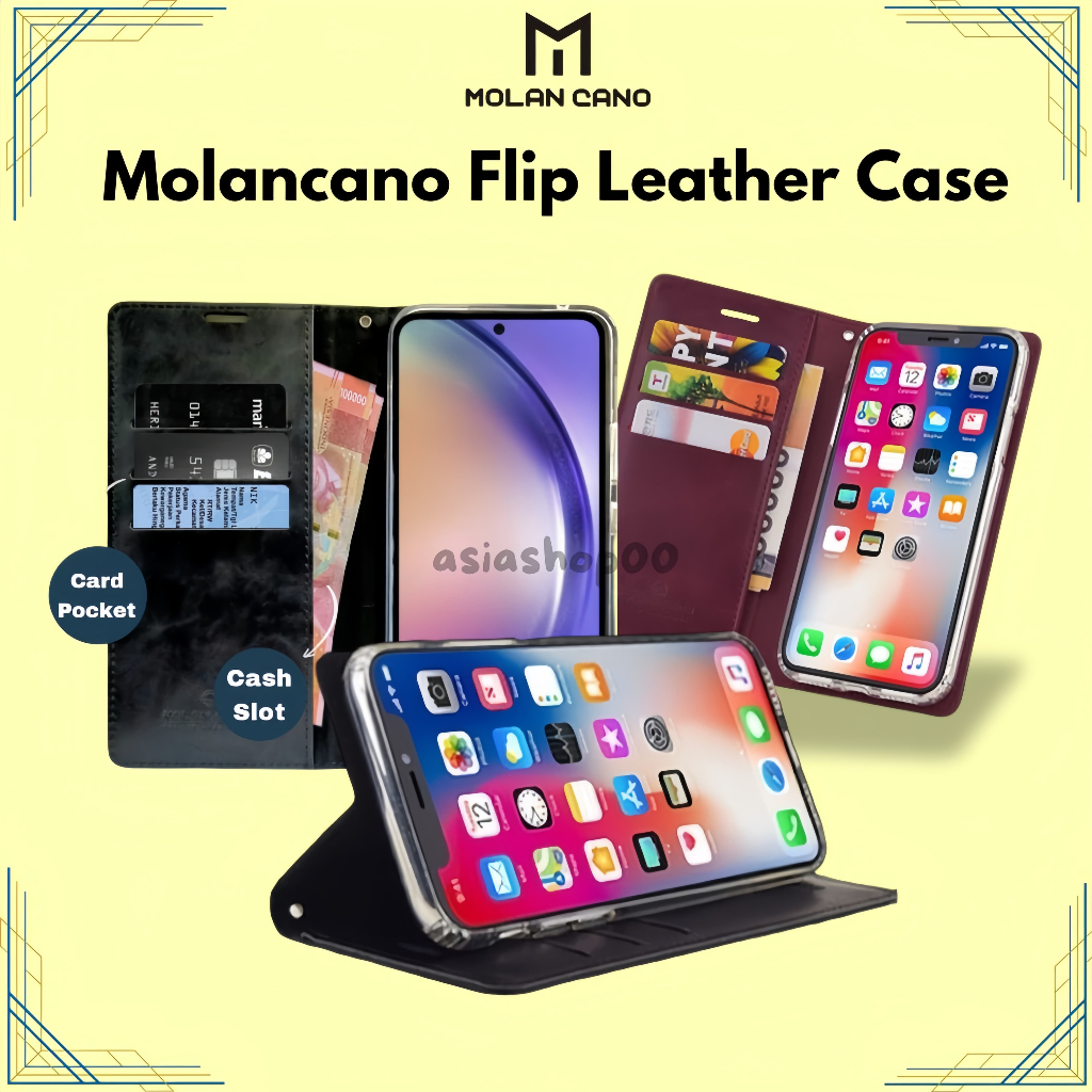 Molancano Flip Cover Leather Case Samsung Galaxy S22 / S22+ / S22 Plus / S22 Ultra