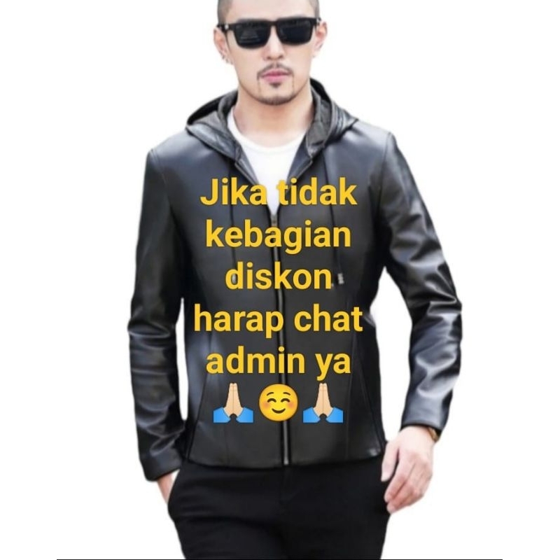 Jaket kulit kambing selembut kulit domba model kupluk.Garansi 100% uang kembali jika jaket bukan kul