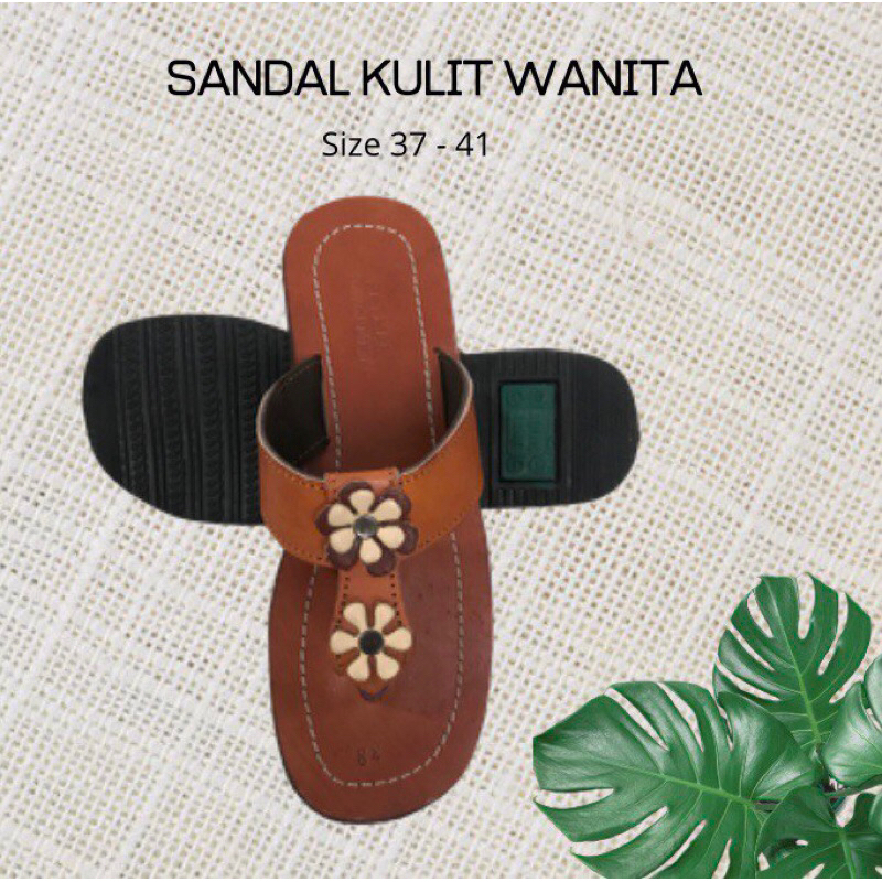 SANDAL WANITA KULIT ASLI MAGETAN/ SANDAL FLAT KULIT SAPI ASLI 100%