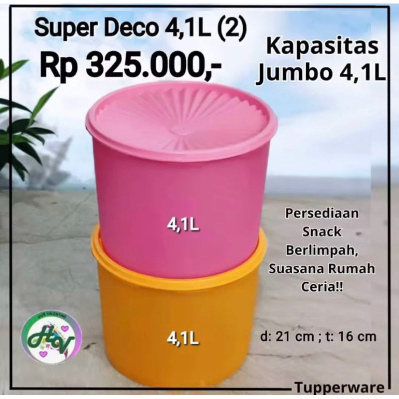 Super Deco 4.1L Tupperware Toples