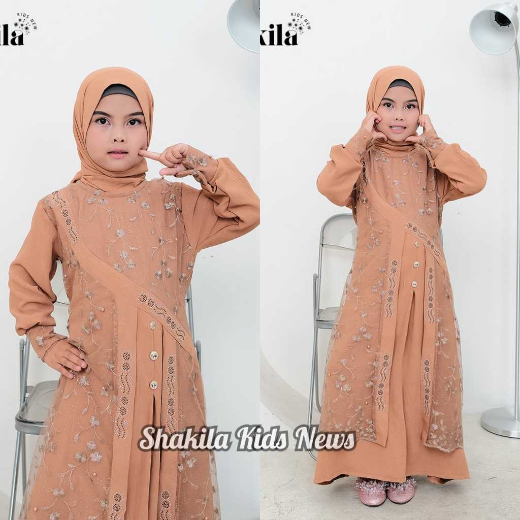 Shakila Kids new Gamis Shakila Set Gamis Anak perempuan dari Usia 4 Sampai 11 Tahun Bisa Couple