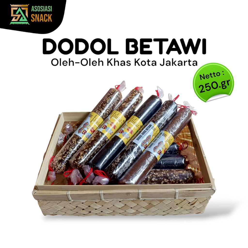 

DODOL KHAS BETAWI oleh oleh kota jakarta 250.gram Fresh varian rasa