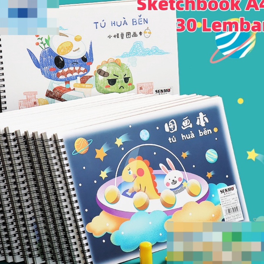 

Borong Produk AIMILO Buku Gambar Anak Sketchbook A4 Drawing Book Jilid Spiral Kertas Tebal 3 Lbr