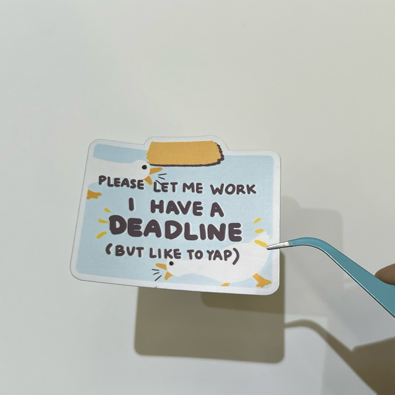 

Please Let Me Work Sticker