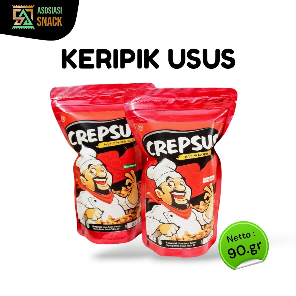 

CREPSUS KERIPIK USUS Cemilan enak lezat nikmat varian rasa isi 90.gram