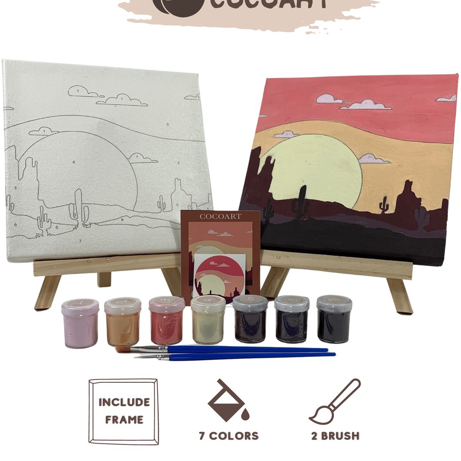 

Ready Irit Paint By Number Kit Sunset View Cocoartid l Kanvas 2 x 2 cm