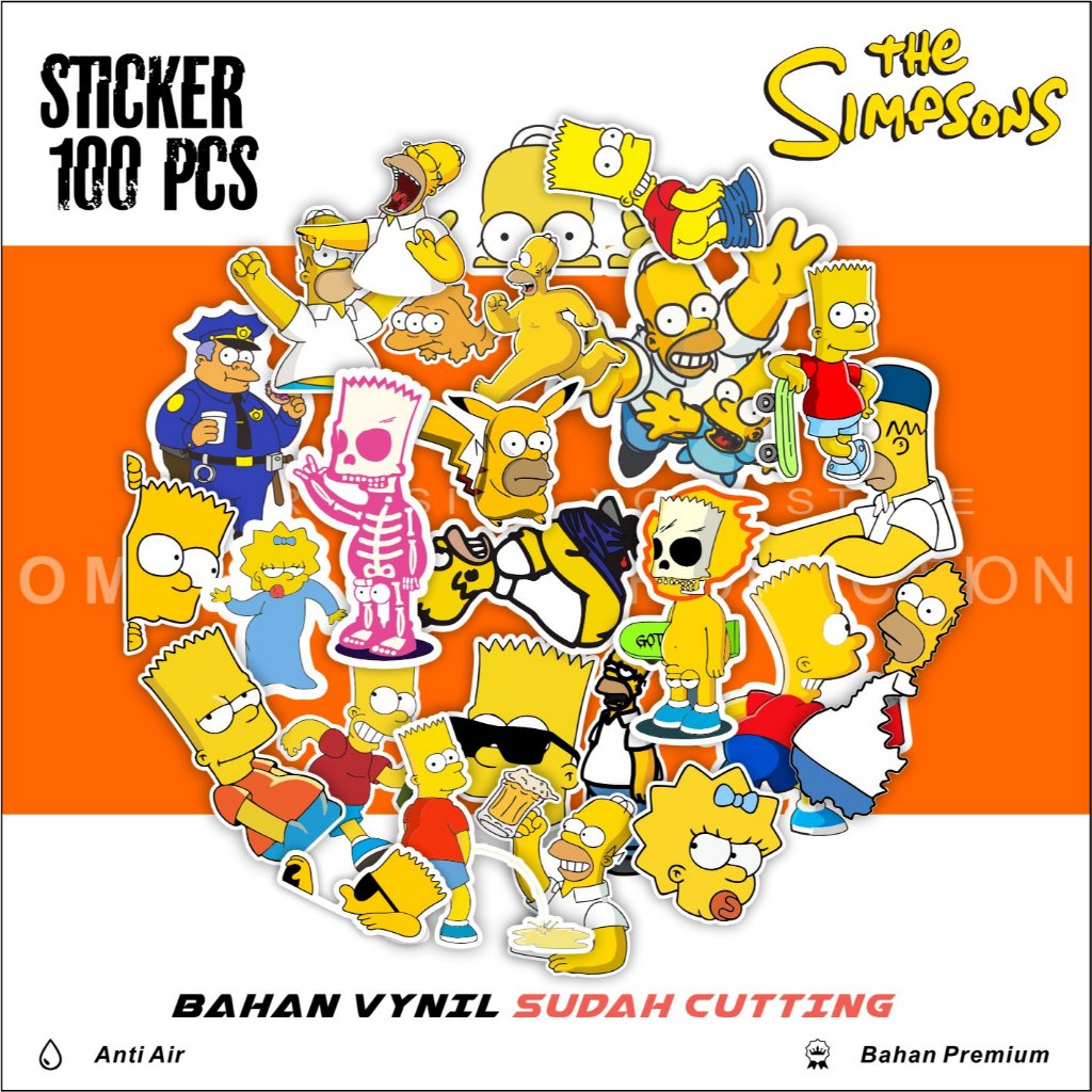 

Stiker The Simpson / Sticker Aesthetic Helm Buku Journal Koper Motor Casing HP Laptop Tumbler