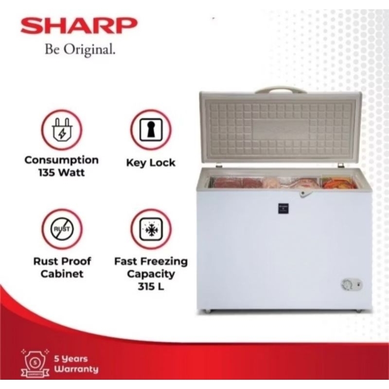 BOX FREEZER SHARP 300LITER FRV300 CHESTFREEZER SHARP 300L FRV300