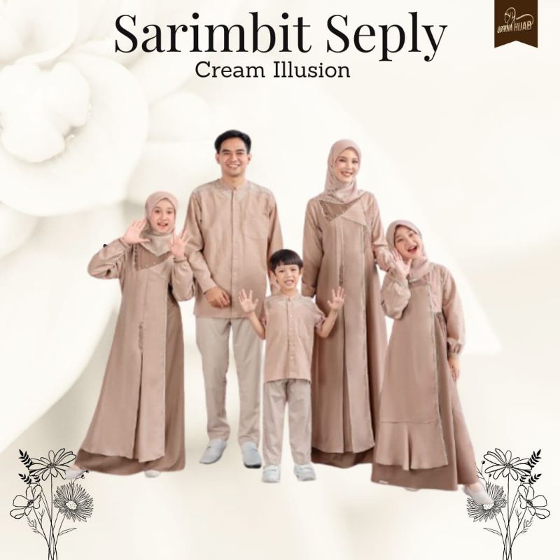 eksis 261 cream illusion / sarimbit eksis 2025 /sarimbit lebaran/ gamis Meyra / Koko kaseo