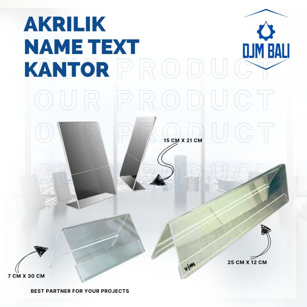 

Name Tag Akrilik Meja kantor, 7X30, 21X15, 25X12