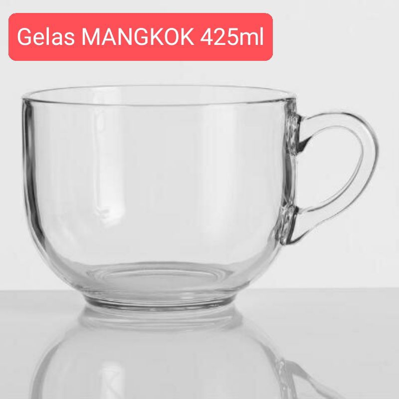 JUAL GELAS MANGKOK LEBAR 425ML (SET ISI 1PCS)/ GELAS MANGKOK SEREAL/ GELAS MANGKOK CUP LEBAR/ GELAS