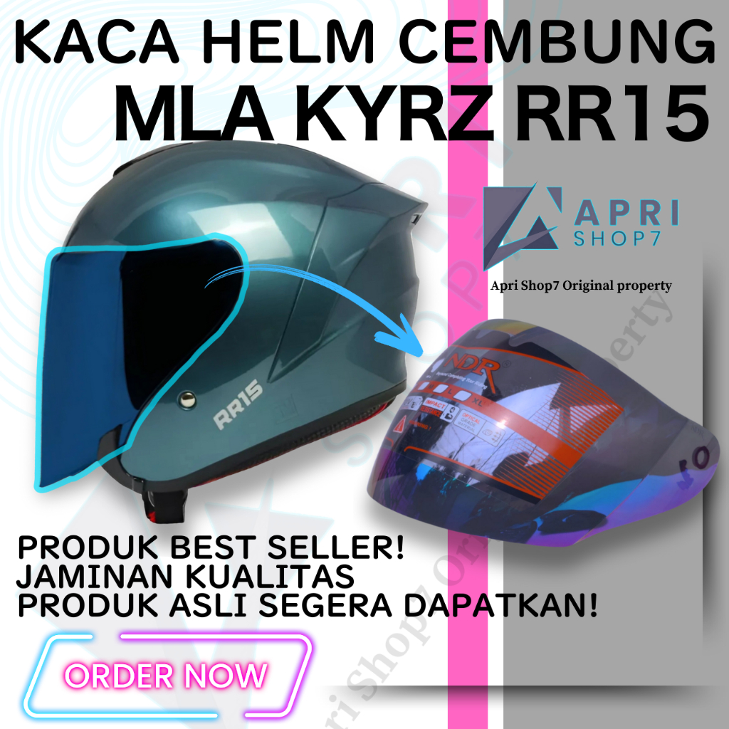 Kaca Helm MLA KYRZ RR15 Visor Helmet CEMBUNG venom open ganteng 2 MLA HELMET kyrz1 kyrz2 RR15