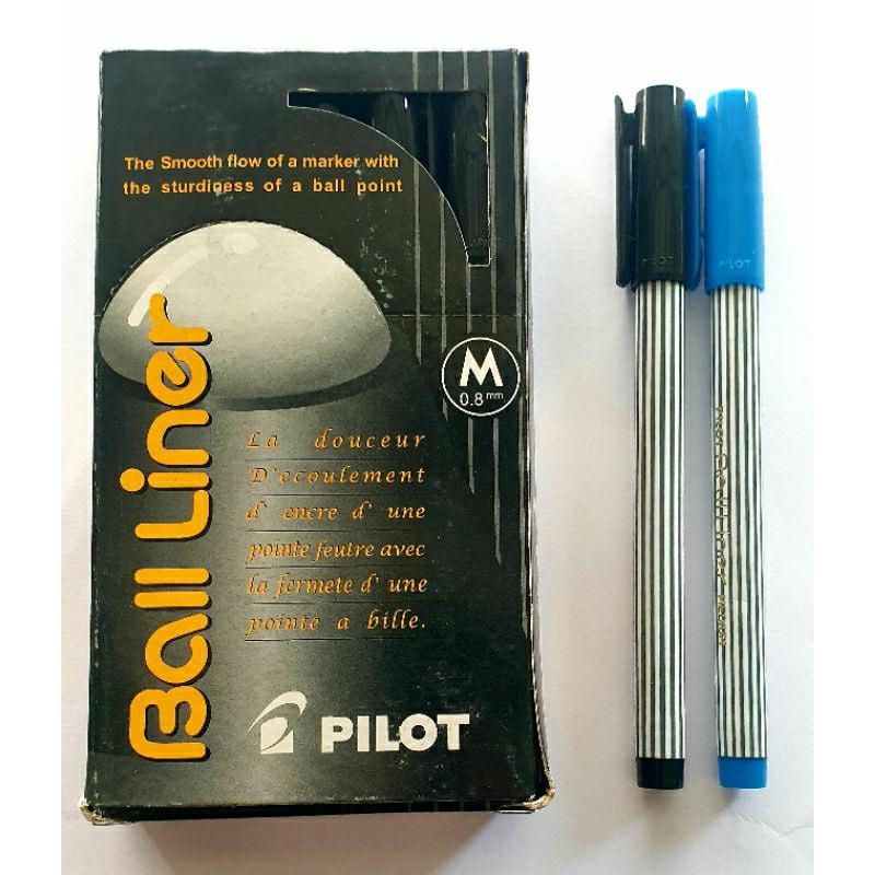 

PILOT BALL LINER 0.8mm/BOLPEN PILOT SATUAN HITAM/BIRU