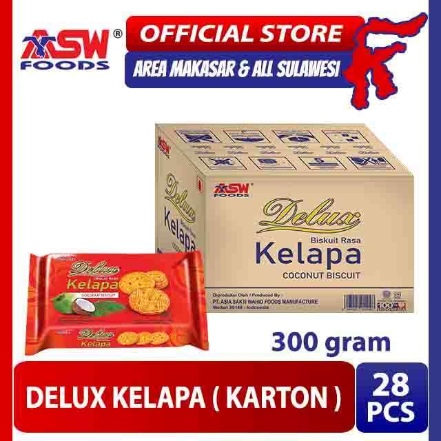 

Delux Biskuit Kelapa Cookies 300 gram ( KARTON ) - 28 pcs