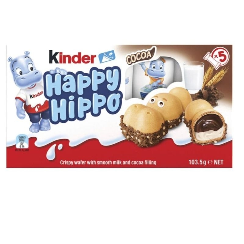 

Kinder Happy Hippo 103g (isi 5 sachet) / Kinder Australia / Coklat Australia