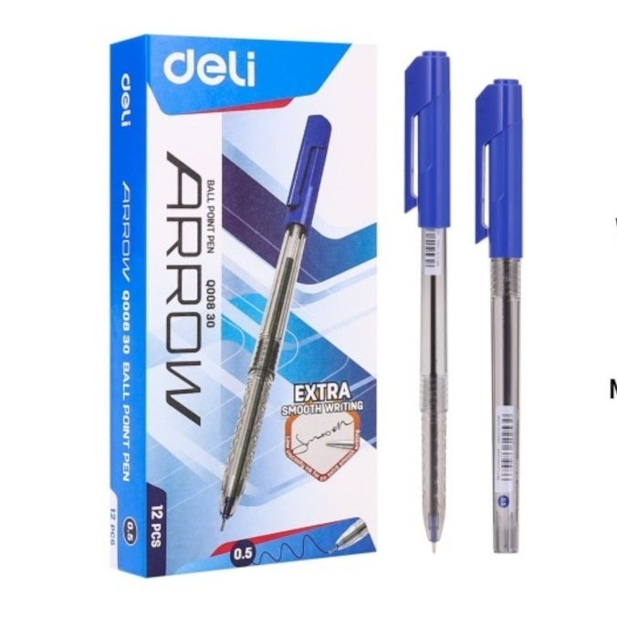 

DELI - EQ00830 Pulpen 0.5mm Tinta Biru / Pulpen Anak Sekolah / Pulpen Murah