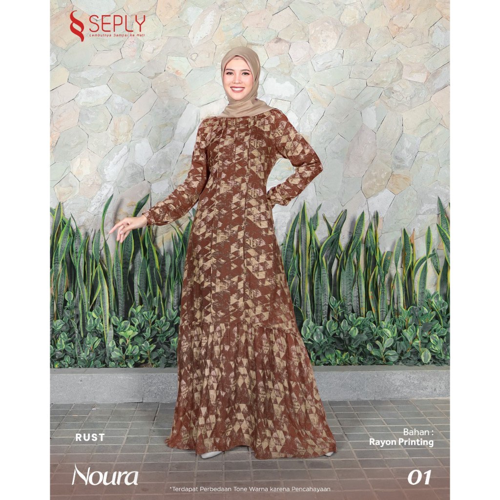 NOURA 01 BY SEPLY / Warna Rust / Gamis Daily