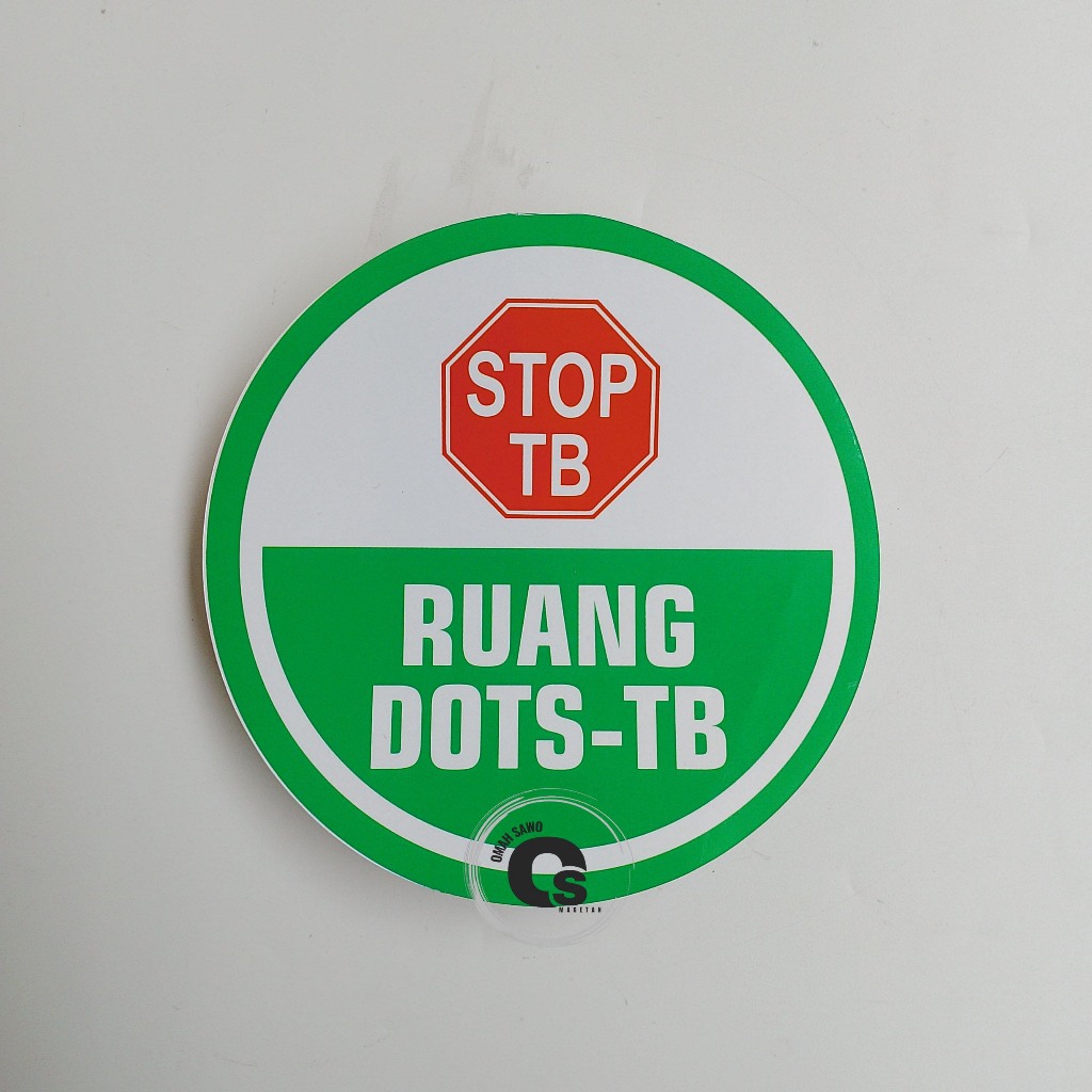 

Stiker Ruang DOTS-TB - Stiker Stop TB - Stiker Vinyl Bulat