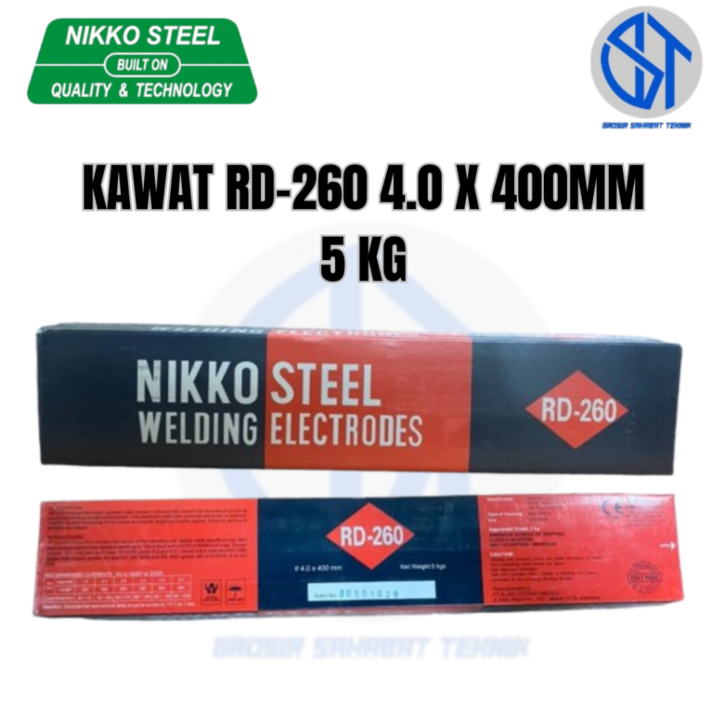 PER 5 KG Kawat Las Nikko RD260 4.0mm (5KG) RD 260 STEEL