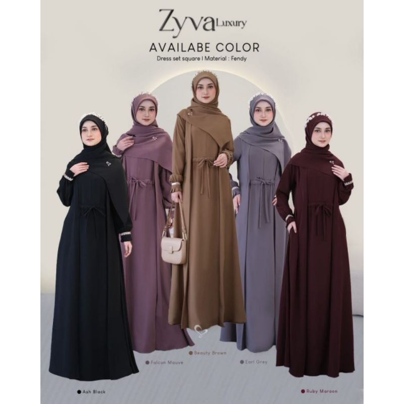 [READY STOCK] GAMIS SIMPLE ELEGANT || ZYVA LUXURY DRESS BY SALVINA || 100% ORI
