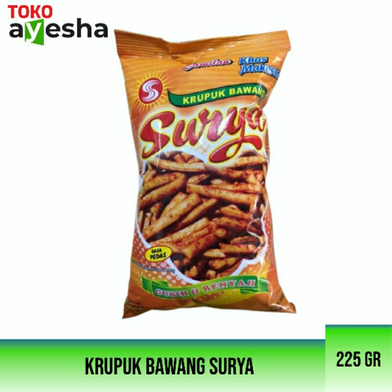 

Krupuk Bawang Surya Rasa Pedas 225 gr