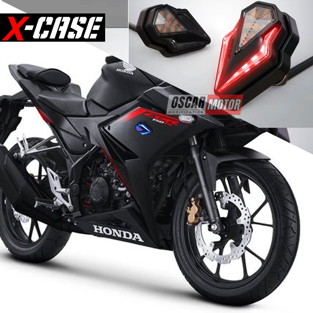 SEN TEMPEL BELAKANG LAMPU ULIR BAUT MODEL CRYSTALL 2 WARNA LED CHIPS  D-238