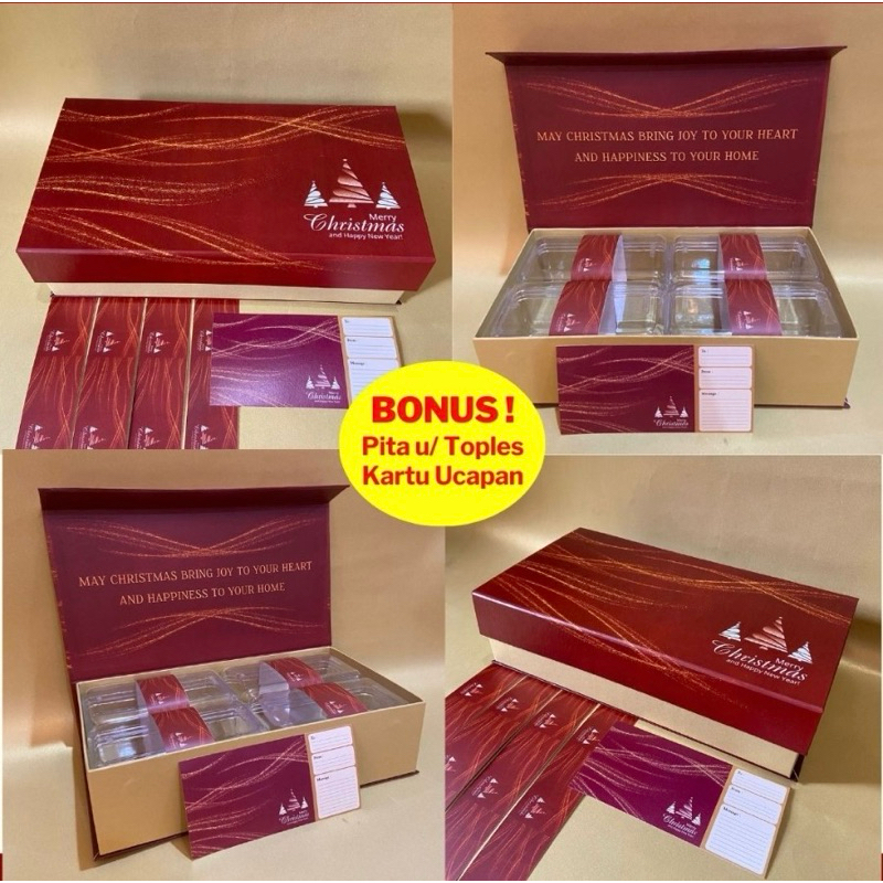 

BOX NATAL MAGNET KUE KERINC | HAMPERS CHRISTMAS SERBAGUNA | KOTAK PACKAGING TEMA NATAL