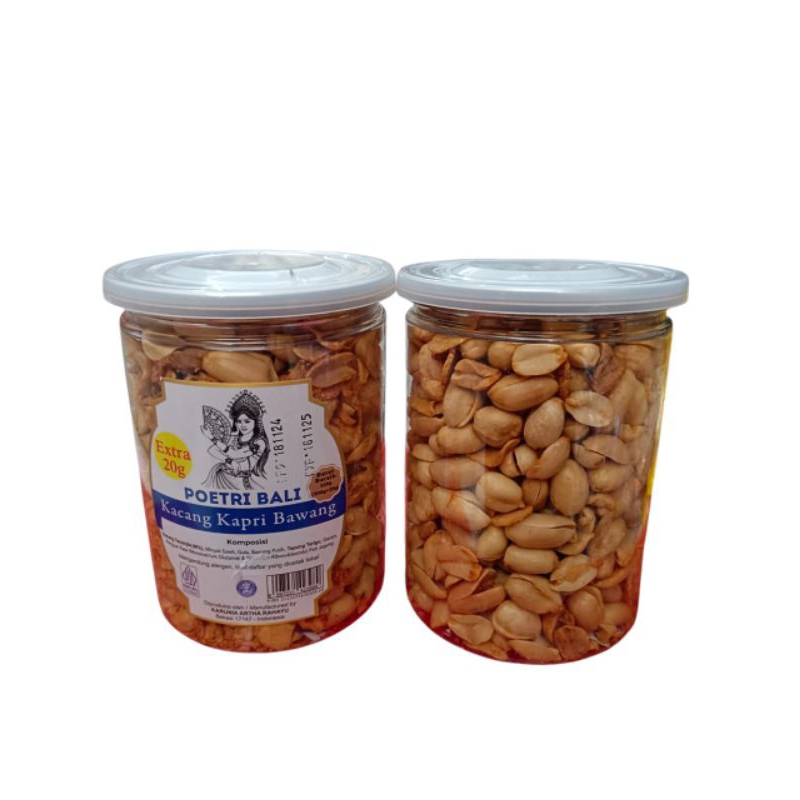 

Kacang kapri bawang poetri bali extra 20gr(300gr+20gr) Kemasan toples