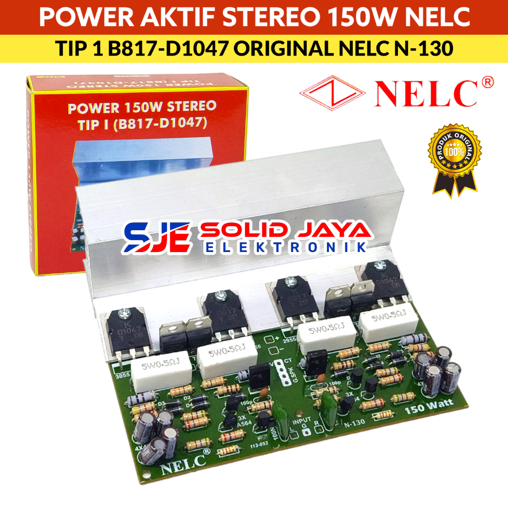 KIT POWER STEREO 150W NELC N130 B817 D1047 DRIVER POWER OCL AMPLIFIER AMPLI B 817 D 1047 150 WATT W 
