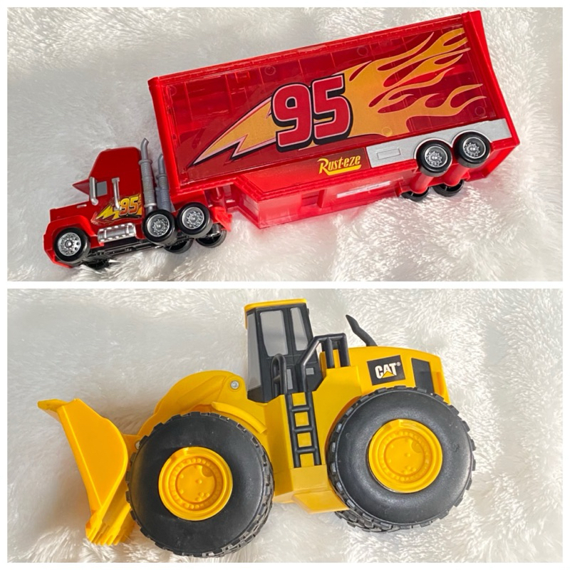 [ preloved ] mainan anak truck thecars mcqueen caterpillar toy state