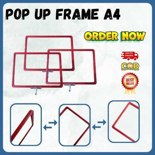 

Frame promosi pop up, FRAME POSTER JEPIT A4 DAN A5 PENJEPIT FRAME HARGA SUPERMARKET