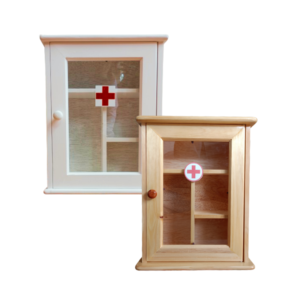 PROMO Kotak Obat Kayu | Kotak P3K Kayu | Finishing Glossy | Warna Premium