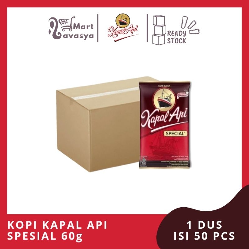 

KOPI KAPAL API SPESIAL MERAH 65/60g - 1 DUS ISI 50 Pcs - KOTA BANDUNG - LAVASYA MART