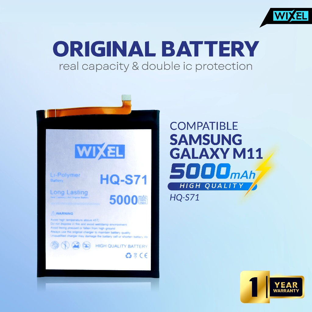 WIXEL Baterai Samsung Galaxy M11 HQ-S71 SM-M115F M115 Batre Batrai Battery Original Ori Dual HP Hand